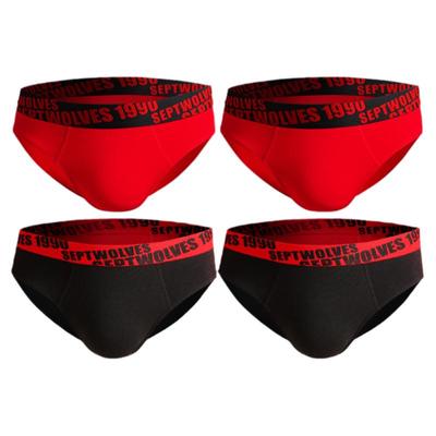 七匹狼红色内裤男士本命年短裤头