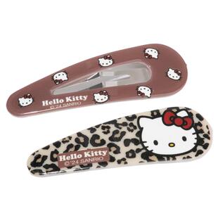 三福三丽鸥Kitty凯蒂猫豹纹水滴BB夹一对潮流发饰配饰发夹838083