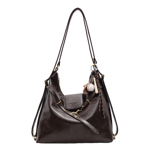 秋冬新款单肩斜挎包高级百搭三用托特包大容量轻奢小众通勤双肩包