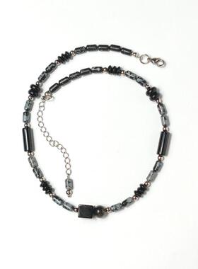 奇妙山海黑色中式复古天然石项链