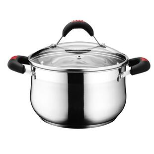 中宝304不锈钢食品级加厚锅双耳汤锅家用汤锅商用燃气电磁炉专用