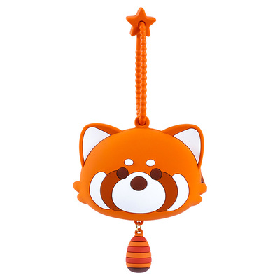 Q版大叔钥匙扣耳机零钱收纳包迷你卡通小包儿童可爱硅胶挂件熊猫