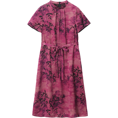 花罗香云纱桑蚕丝连衣裙女2025新