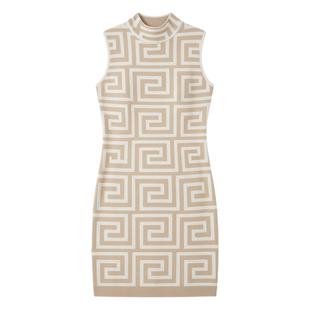 春装女款2026年新款高领针织无袖连衣裙女秋冬季法式高级感打底裙