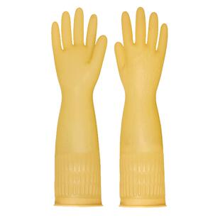 家务手套洗碗加长厨房女耐用清洁干活洗衣服乳胶防水纯胶劳保牛筋