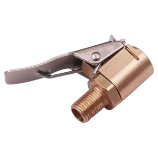 车载充气泵美式螺纹气嘴转接头汽车打气泵配件快速转换头夹式气嘴