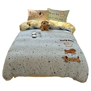 ins纯棉四件套床上2026新款全棉被套床单被罩学生单人宿舍三件套4