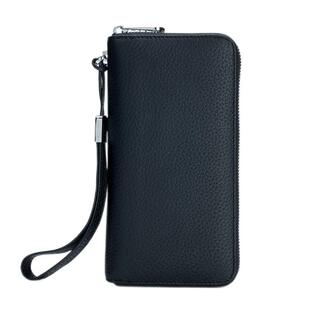 时尚防消磁防盗刷真皮长款拉链钱包女2026新款软牛皮手拎包放手机