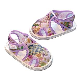 宝宝手工布凉鞋夏儿童千层底学步地板鞋2男女小童室内鞋家居软底3