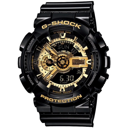 Casio卡西欧手表男款黑金黑暗之心运动手表官方正品旗舰GA-110GB