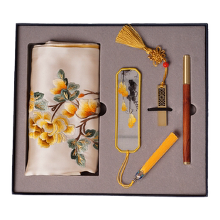 苏绣丝巾围巾苏州刺绣礼盒工艺中国风特色商务外宾伴手礼品送老外