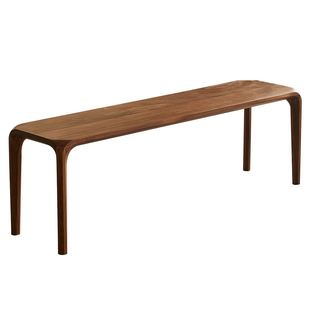 yamoo北美黑胡桃木长条凳北欧简约全实木长凳家用榫卯创意床尾凳