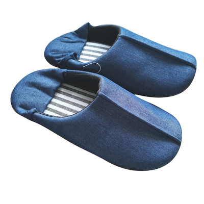 可机洗牛仔软底便携拖鞋