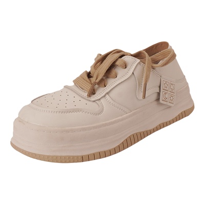 牛皮BABORER防滑白色秋季板鞋女