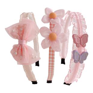 小女孩甜美蝴蝶结压发箍宝宝防滑捆发卡韩式公主头饰儿童头箍新款