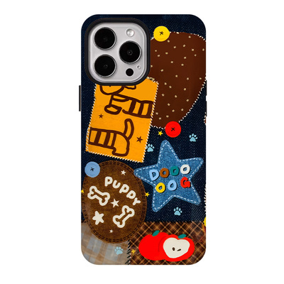 牛仔星星小狗适用苹果17promax手机壳iphone16pro菲林磁吸支架个性华为P80小米15小众vivo防摔保护壳oppo卡通
