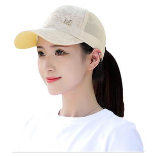 帽子女夏季新款遮阳帽鸭舌帽透气时尚洋气棒球帽太阳帽女款防晒帽