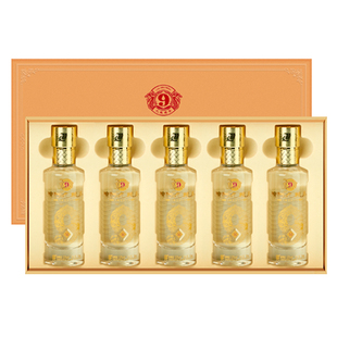 滨河九粮春53度白酒礼盒送长辈100ml*5瓶九粮酿造纯粮酒过节送礼