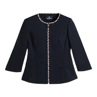 Aquascutum/雅格狮丹秋冬新品时尚女素色短款修身外套Q5050EL071