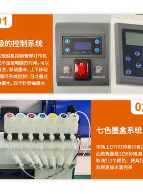 A3白墨烫画机 柯式烫画打印服装数码印花抖粉XP600 DTF打印机