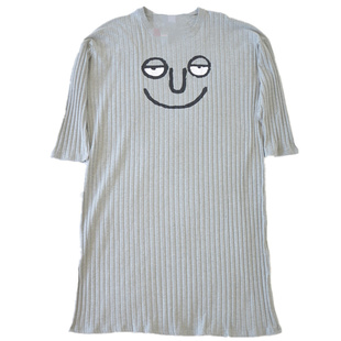 卡通搞怪表情男女情侣睡裙加大码长款孕妇长袖纯棉家居服春秋睡衣