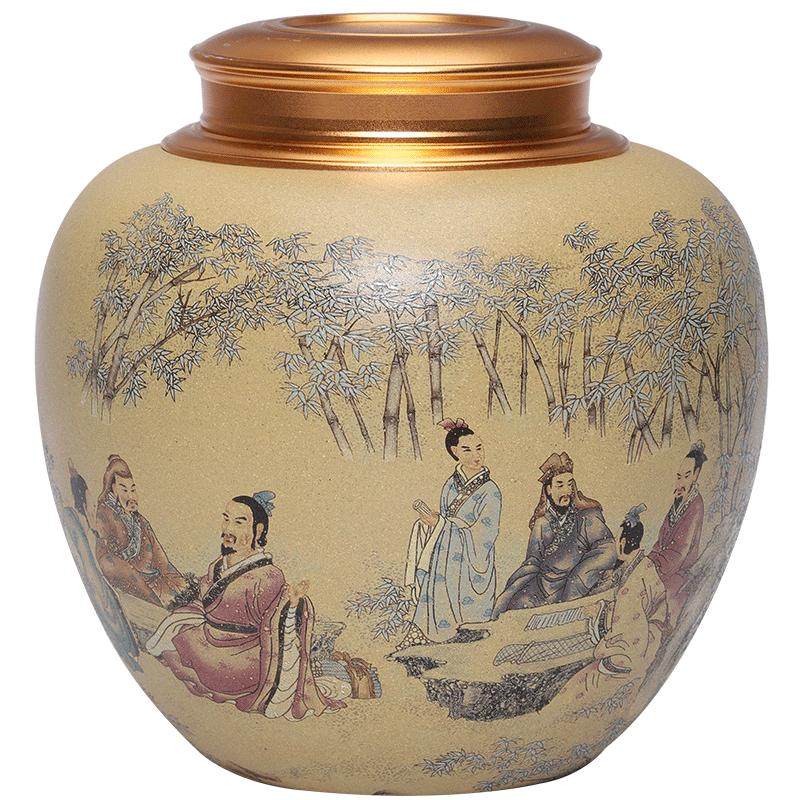 宜兴茶叶罐原矿紫砂手工
