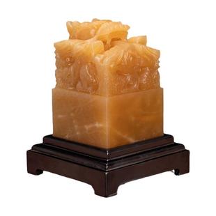 天然玉石九龙玉玺印章店铺办公室摆件官印龙头大印玄关客厅装饰