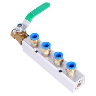 气管快速接头气泵空压机气动分气块气路气体分配器多路气排分流器