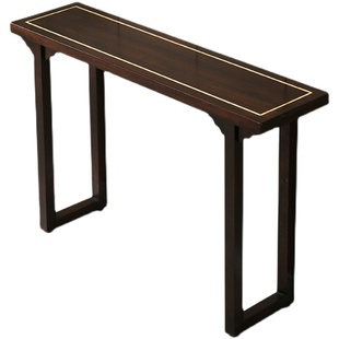 新中式实木玄关桌现代简约门厅玄关台条案条几供桌靠墙窄桌置物架