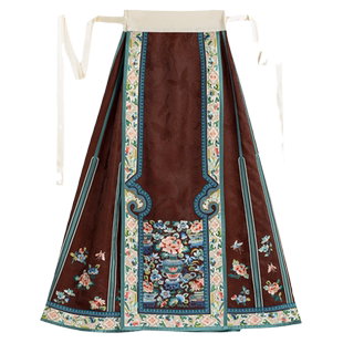 御瓶清供丨一城风絮丨春秋真丝红云纱国风绣花马面裙原创款复原款