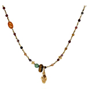 点点松果乐项链女复古小众原创多巴胺设计锁骨链日常女朋友礼物