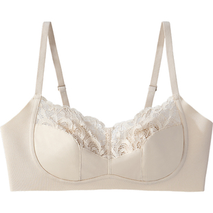 tutuanna女士新品文胸 kiraku蕾丝有背钩无钢圈聚拢文胸罩女
