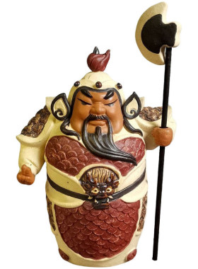 陶瓷门神摆件中式家居装饰品