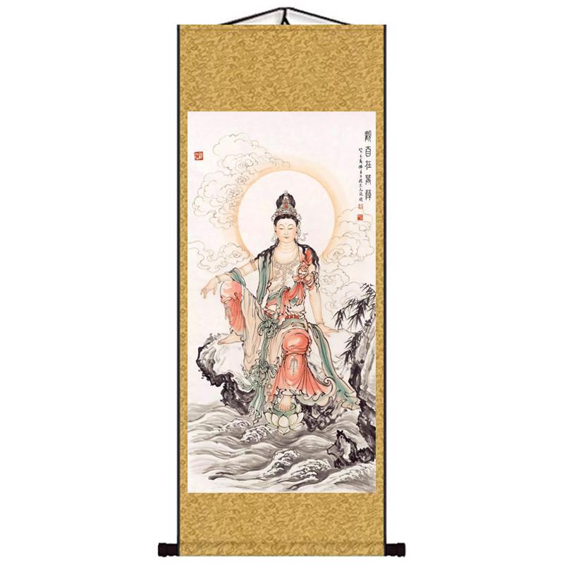 观音菩萨神佛装饰画卷轴挂画