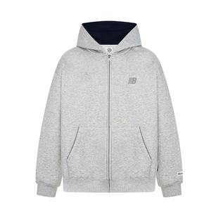 SREK重磅慵懒风刺绣宽松开衫卫衣男女情侣款空气层拼色拉链外套