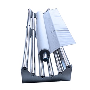 不锈钢滚轮圆筒放布架退布拉布机松布架裁床松布拉布架布料托架