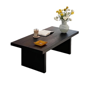 侘寂风黑色实木茶几日式阳台飘窗茶桌民宿酒店休闲茶台榻榻米矮桌