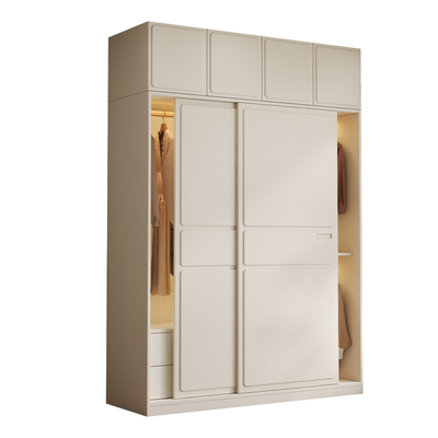 进口实木法式衣柜推拉门工厂直销