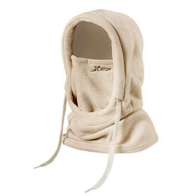 特步保暖帽子秋冬季男款骑行防风面罩女防寒头套围脖一体电动车