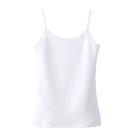 白色修身精梳棉吊带背心女内搭夏