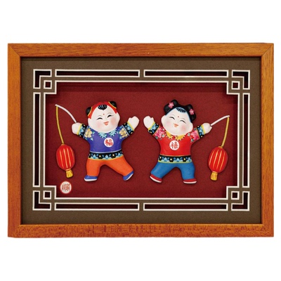 NANIMOMO无锡惠山泥人相框摆件