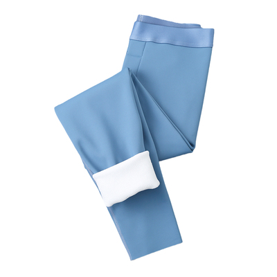 加绒加厚男士光面保暖机车芭比裤