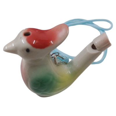 厂家直销陶瓷水鸟音乐鸟哨鸟哨摆件儿童趣味玩具口哨水哨带挂绳子