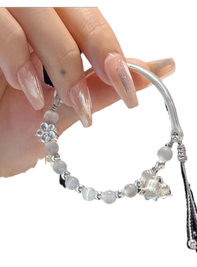 花朵手镯猫眼石古风女