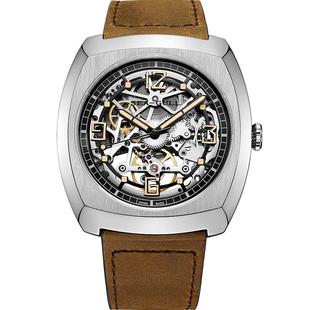 海鸥表手表酒桶型镂空机械表潮流时尚男士腕表6094