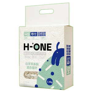 HS猫砂豆腐膨润土混合砂除臭无尘憨仕白茶海盐原味植物猫沙2.4kg