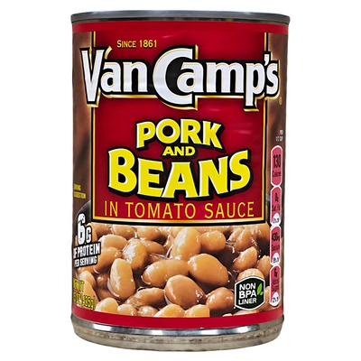 番茄汁猪肉焗豆野餐露营即食罐头