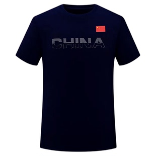 李宁国旗荣耀系列男女款圆领速干短袖T恤文化衫国旗球衣乒乓球服