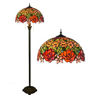 欧琈蒂凡尼彩色玻璃客厅餐厅卧室落地灯美式复古茶室酒吧琉璃立灯