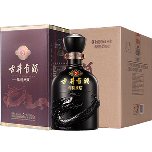 古井贡酒年份原浆古5-45度浓香型500ml*6瓶整箱装白酒官方自营